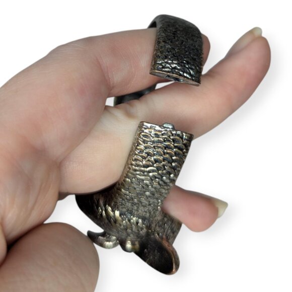 Silver Tone Owl Cuff Bracelet - Picture 8 of 11